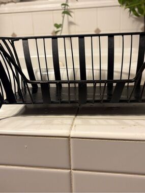 Hobby Lobby Black Metal Slatted Storage Basket